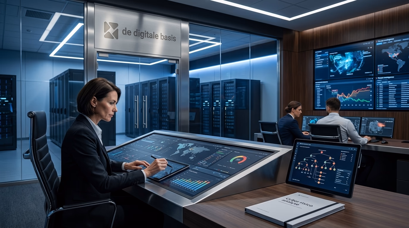 Cyber risico analyse: Grip op uw digitale veiligheid en compliance - illustratie voor De Digitale Basis