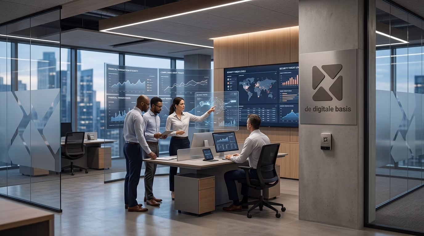 Waarom professioneel IT beheer in de financiële sector essentieel is voor continuïteit en groei - illustratie voor De Digitale Basis