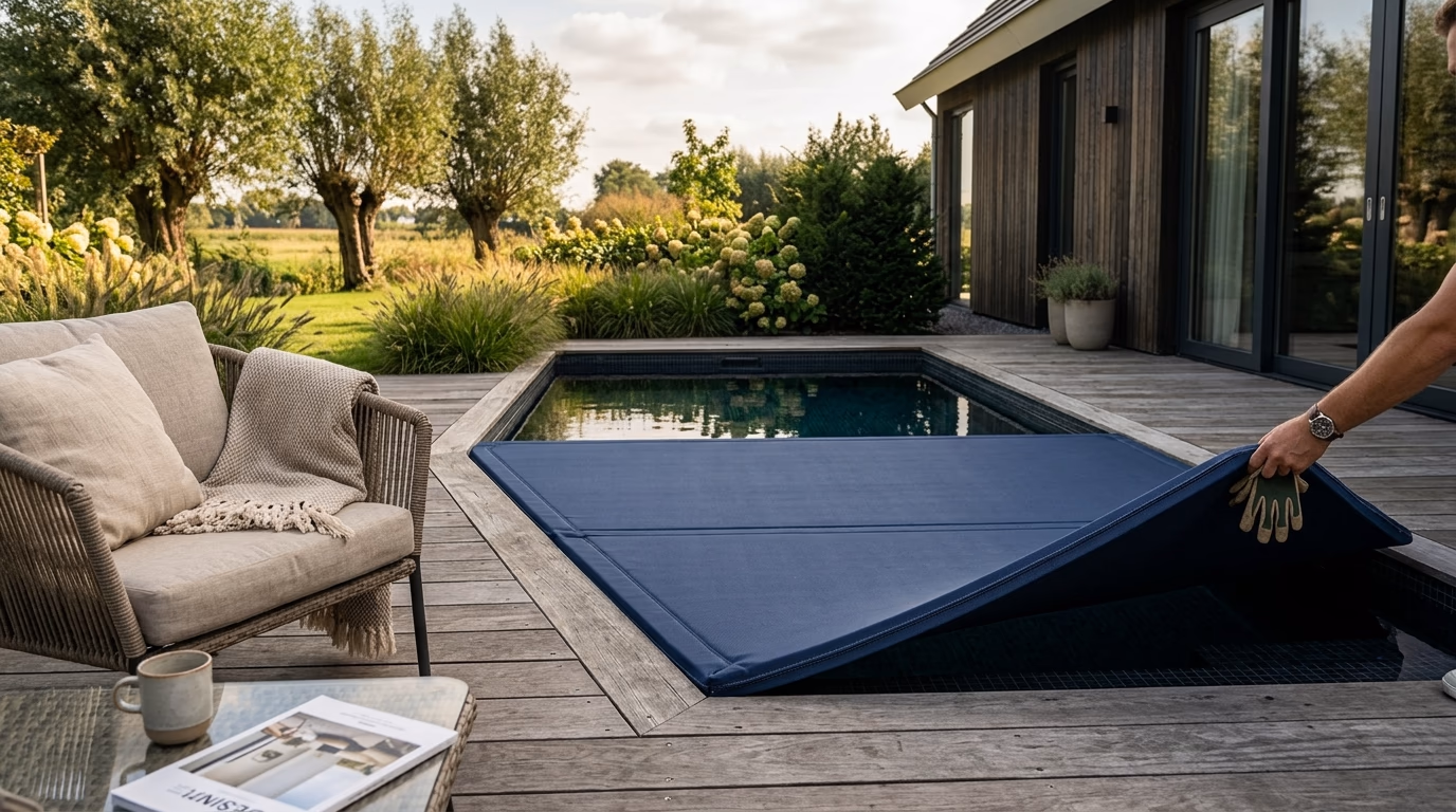 Een plunge pool afdekken: kies voor maatwerk en optimaal warmtebehoud - illustratie voor Dekzeilenplus