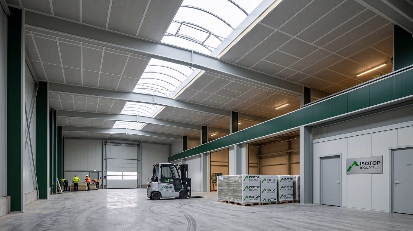 Bedrijfshal isoleren voordelen: de complete gids voor verduurzaming - illustratie voor Isotop Isolatie