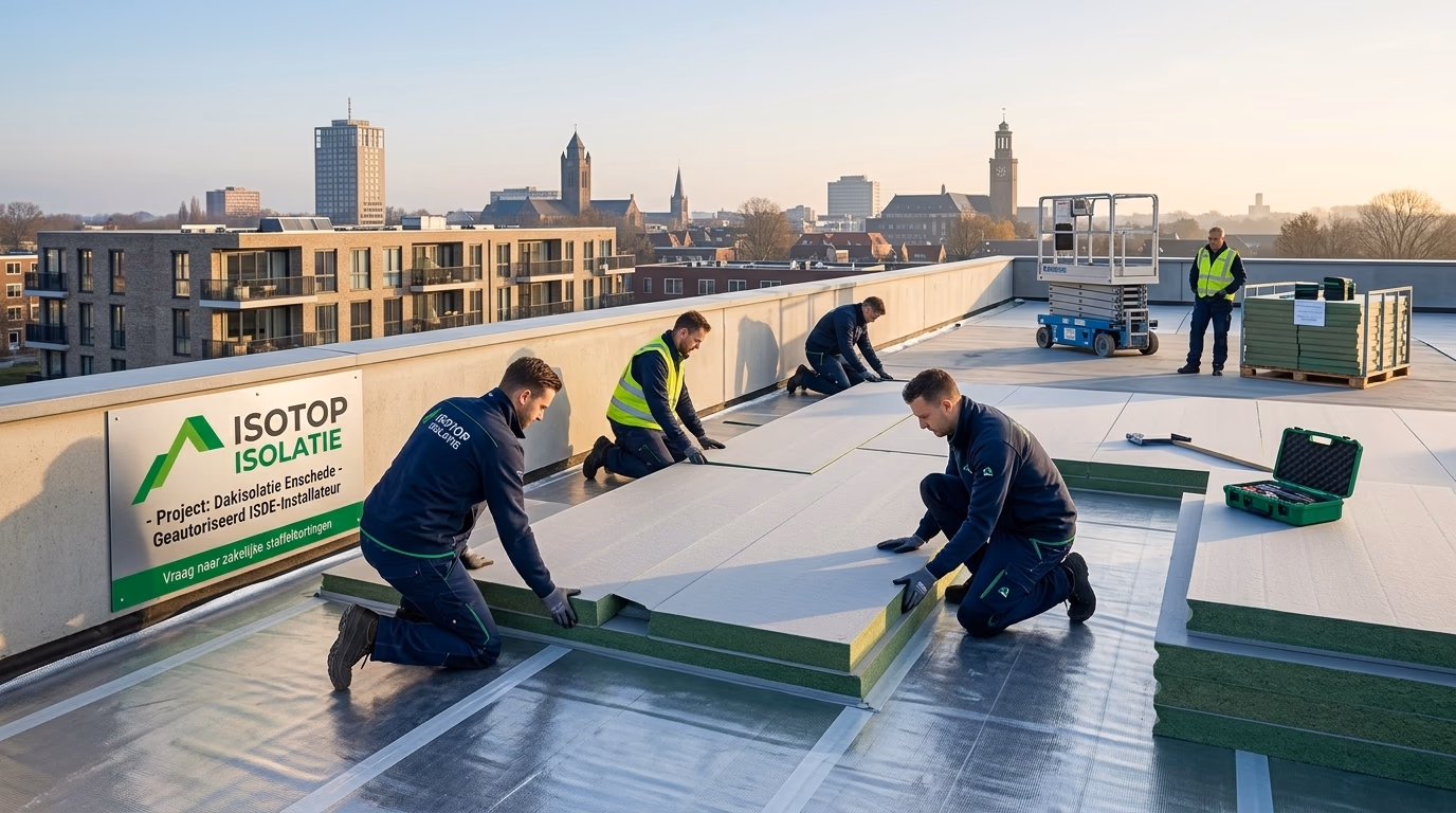 Professionele dakisolatie in Enschede voor aannemers en vastgoedeigenaren - illustratie voor Isotop Isolatie