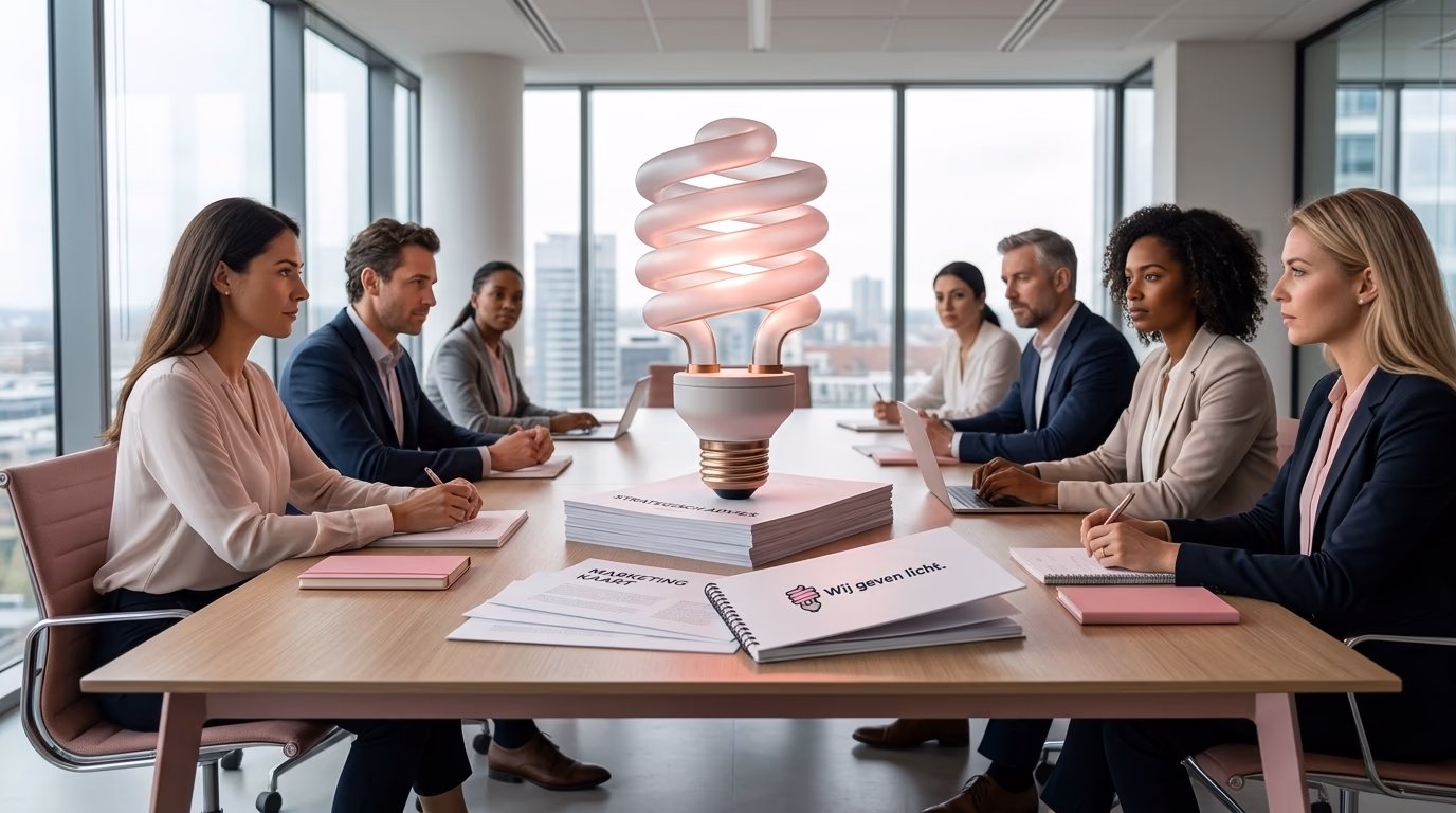 Blue ocean strategy voor de dienstverlenende sector: de weg naar een onbezette marktpositie - illustratie voor Wij geven licht