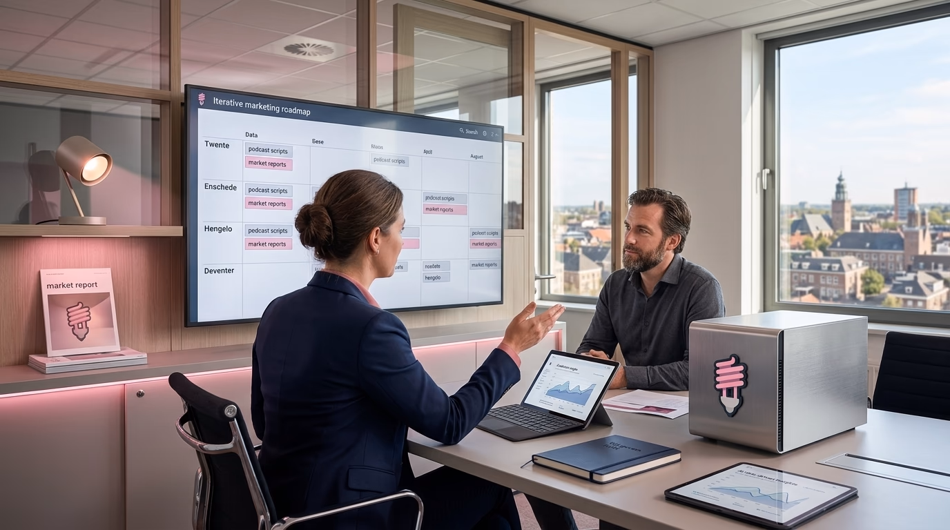 Contentmarketing uitbesteden: wat zijn de kosten en wat levert het op? - illustratie voor Wij geven licht