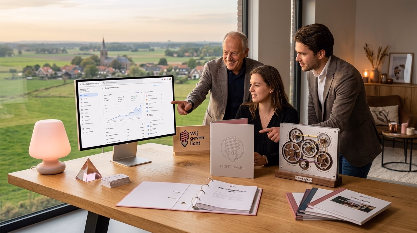 Google Business Profiel optimaliseren voor meer klanten: de strategische gids - illustratie voor Wij geven licht