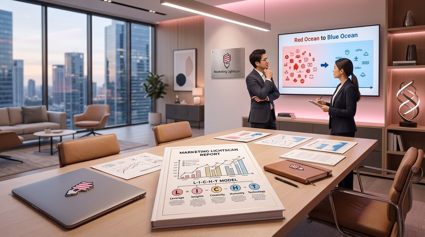 Marketing lichtscan laten uitvoeren: Word de enige keuze in de markt - illustratie voor Wij geven licht