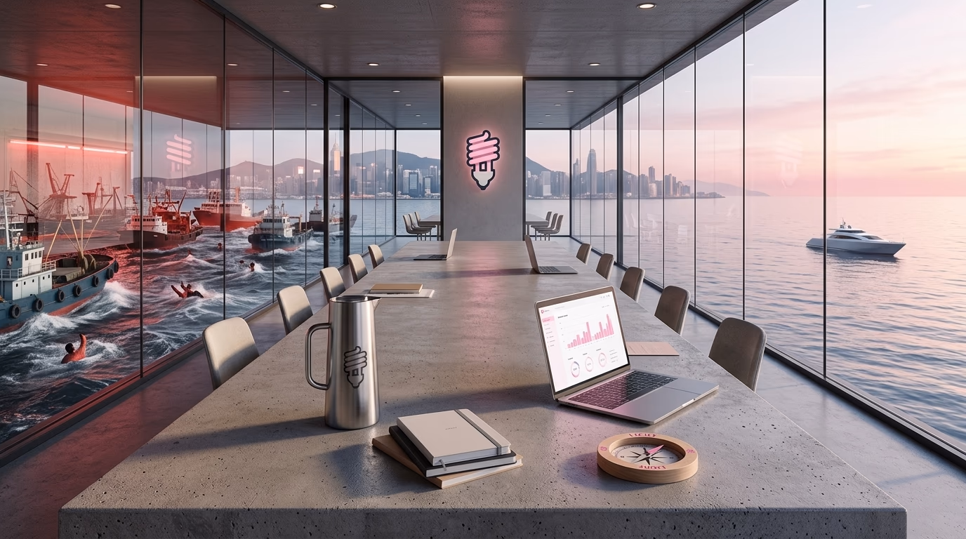 Red Ocean vs. Blue Ocean: Ontsnap aan de Prijsstrijd | Wij geven licht - illustratie voor Wij geven licht