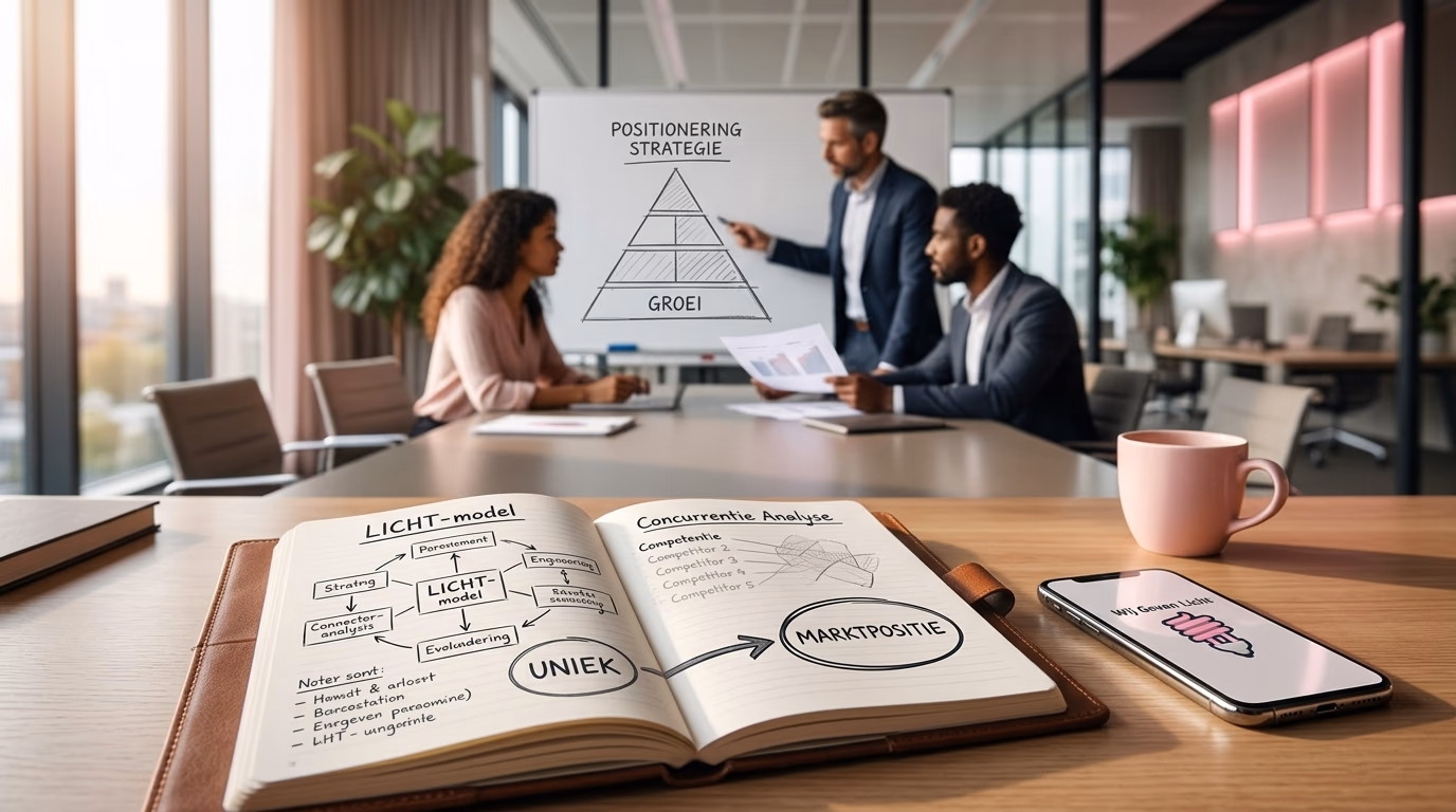 Positionering strategie: hoe jouw MKB-bedrijf de enige keuze wordt - illustratie voor Wij Geven Licht