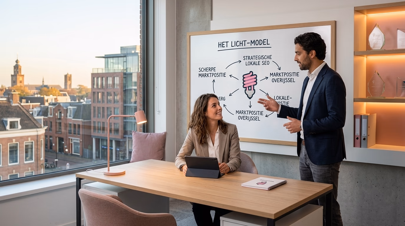Seo voor een klein bedrijf: zo word jij de enige keuze in Overijssel - illustratie voor Wij Geven Licht