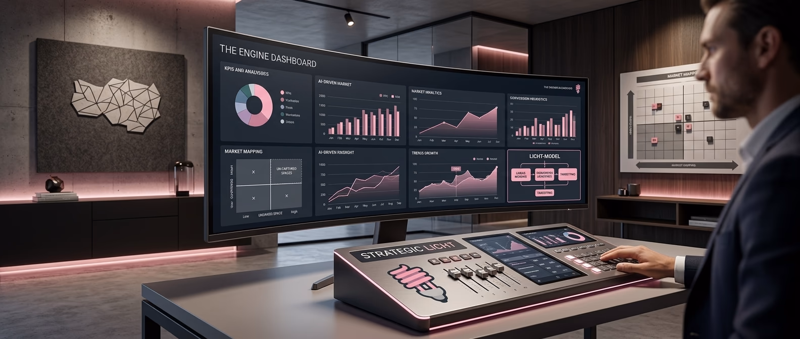 Hoe een marketing dashboard mkb-ondernemers helpt om de enige keuze te worden - illustratie voor Wij geven licht